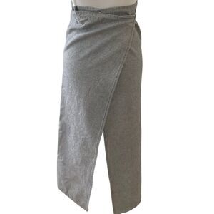 Vintage MM6 Maison Margiela Gray Denim Skirt Wrap Late 90s Early Y2K, Rare!